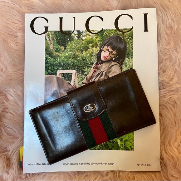 Vintage 70s Gucci Sherry Line Bifold Wallet - Picture 2 of 13